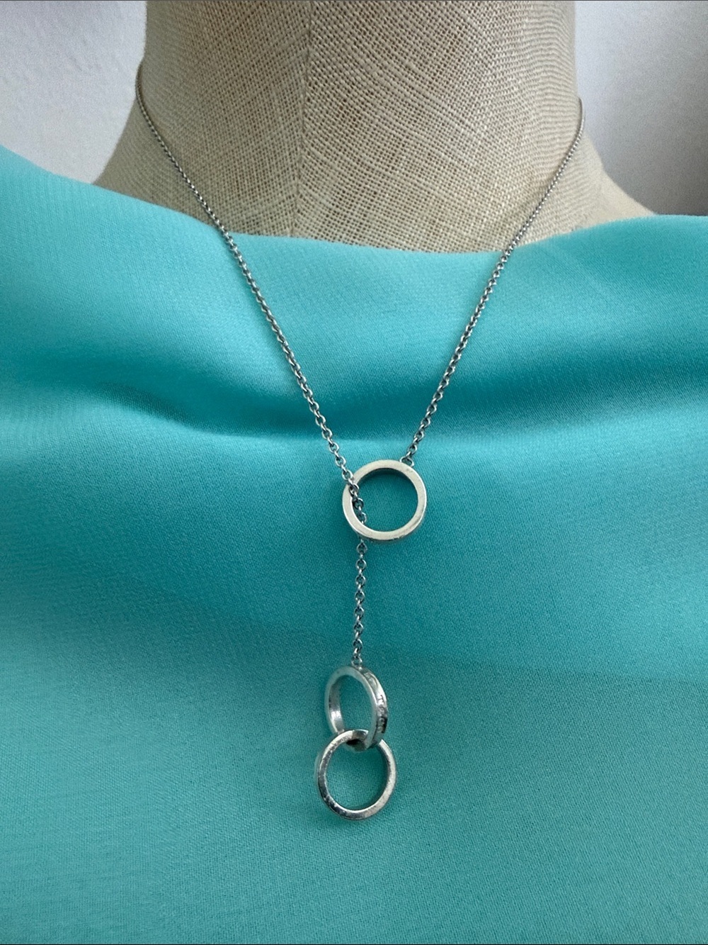 1837 Tiffany & Co. Interlocking Rings Lariat Necklace